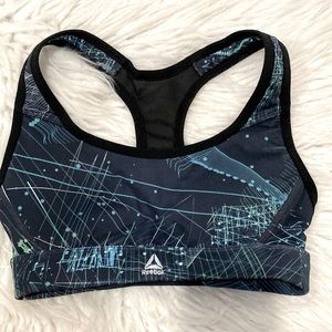 Reebok sports bra sz XS blue and green